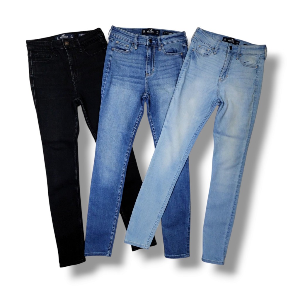 3 Pairs‎ Hollister High Rise Super Skinny Denim Jeans Women's Teen Size 0S 24x28